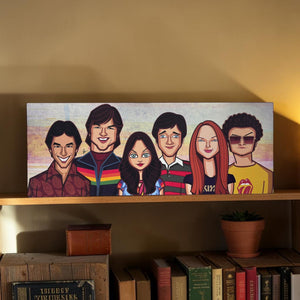 Caricature artwork of That 70s Show characters