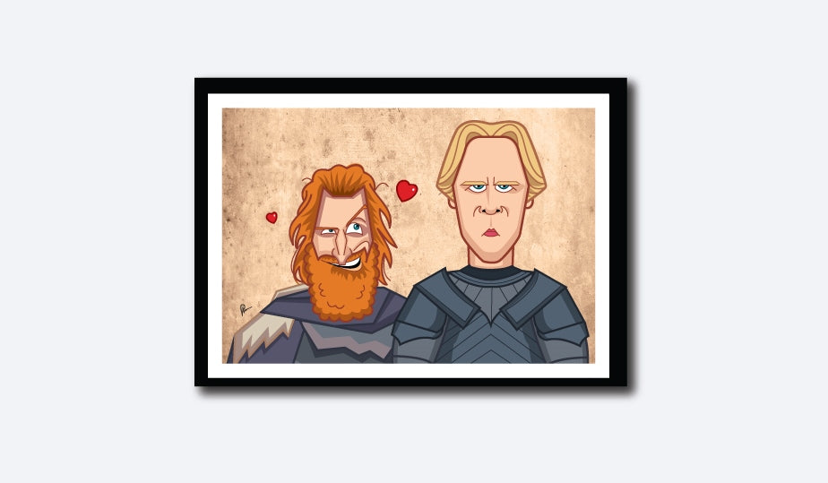 Game of Thrones Brienne and Tormund poster by Graphicurry