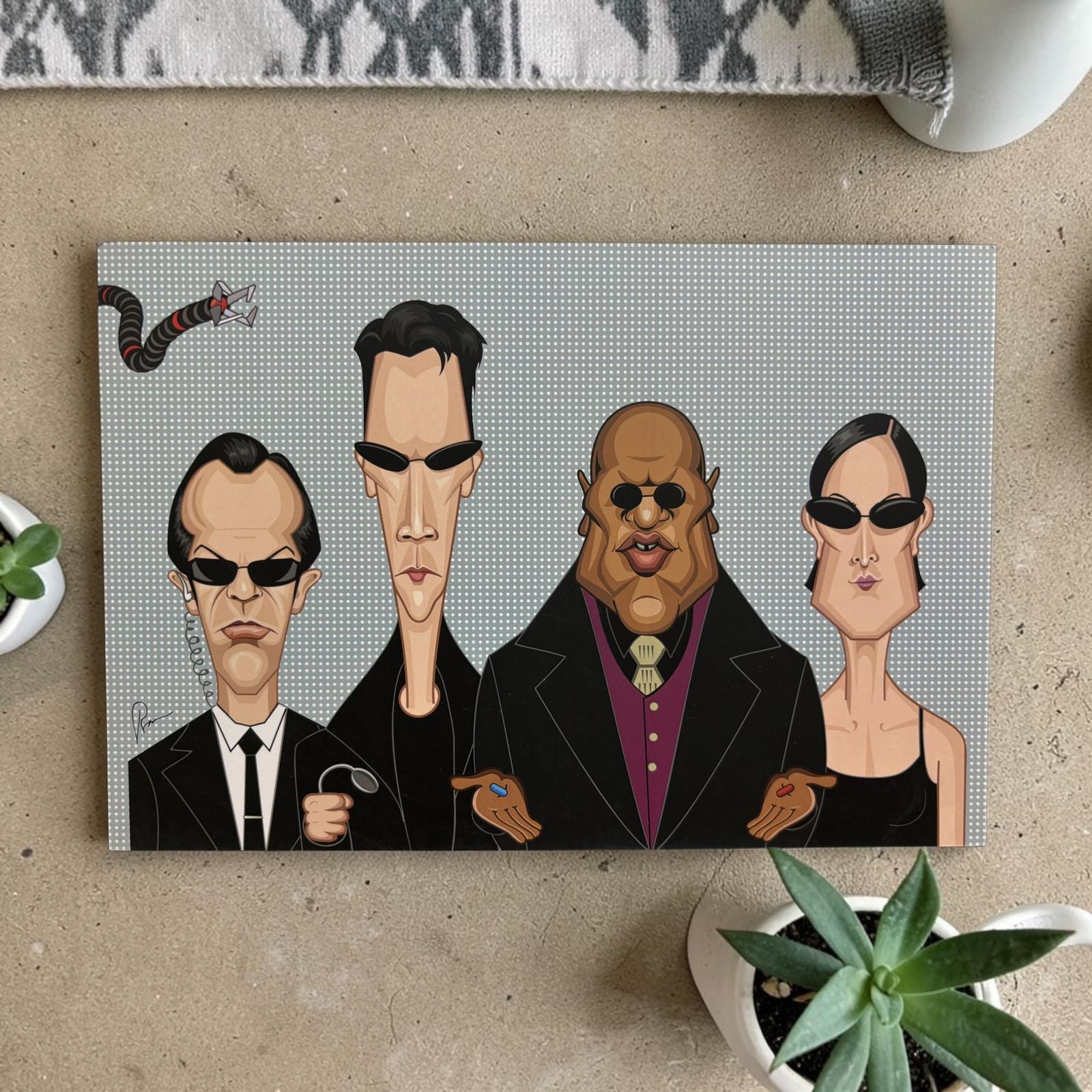 The Matrix fan art print featuring the legendary characters from the sci-fi classic
