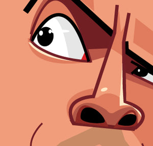 The Rock professional wrestler artwork by Graphicurry