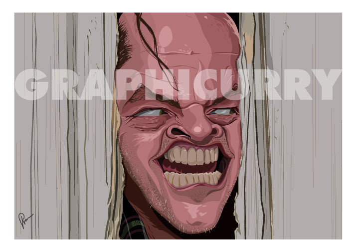 Jack Torrance caricature poster from The Shining