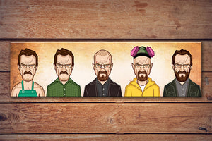 Walter White as Heisenberg illustrated wall art