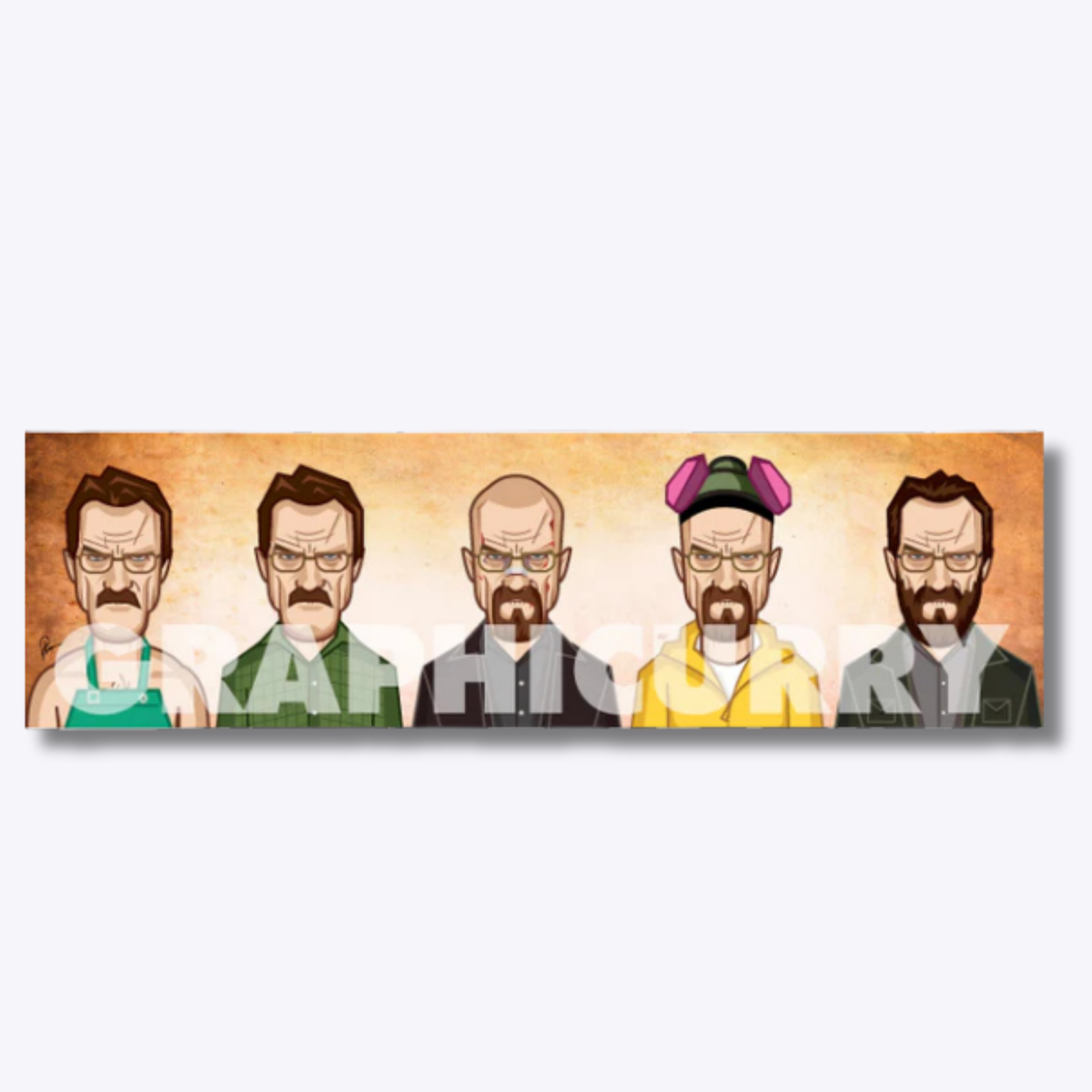 Walter White Breaking Bad wall art laminate by Graphicurry