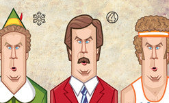 Will Ferrell comedy wall decor inspired by his most famous film characters