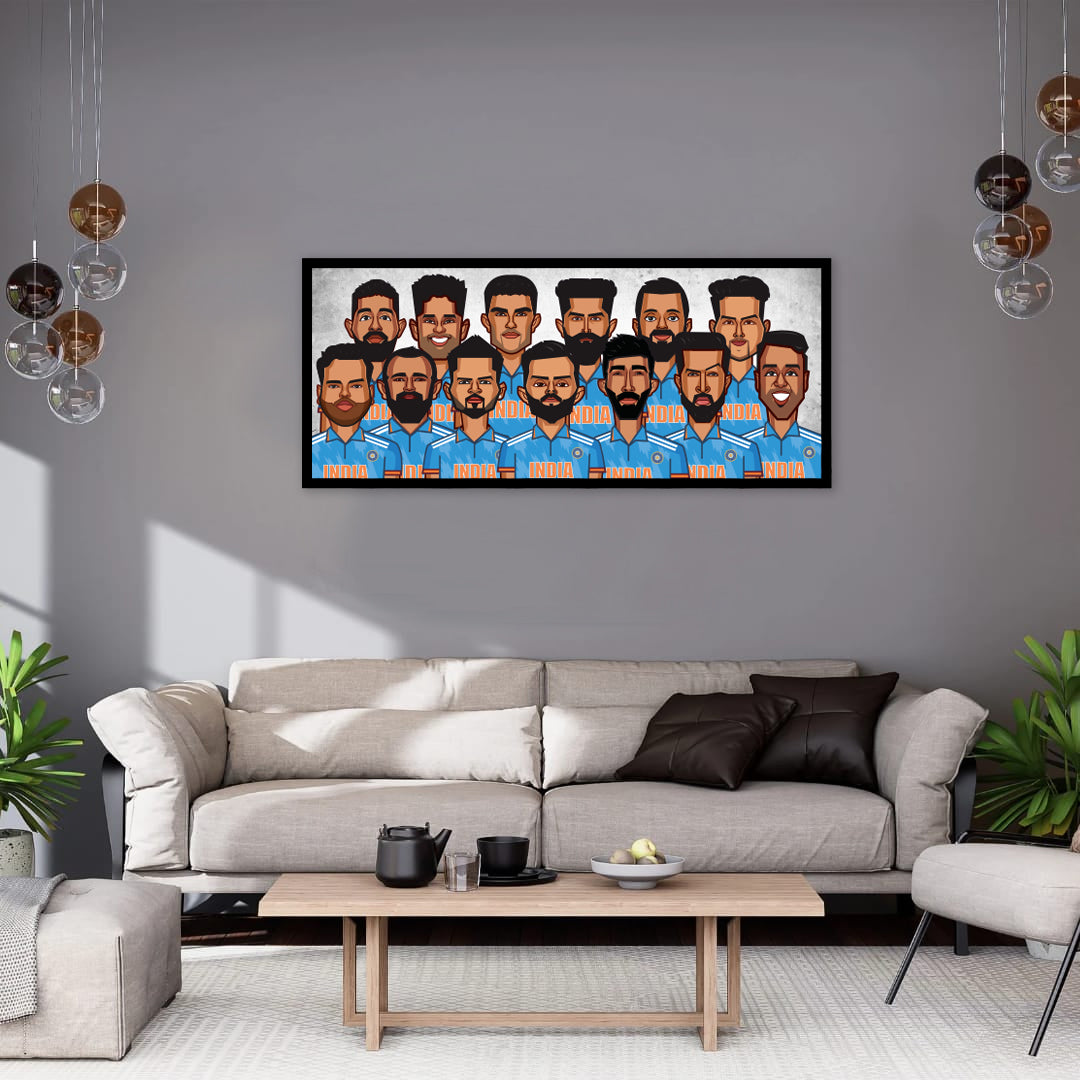 Team India World Cup 2023 poster designed for cricket fans and collectors