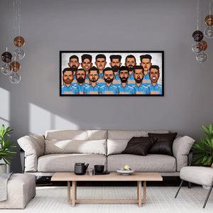 Team India World Cup 2023 poster designed for cricket fans and collectors