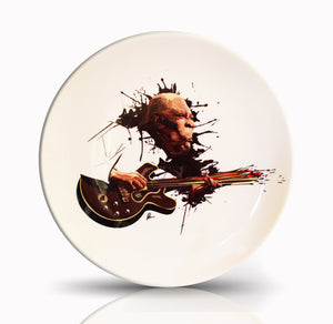 BB King Wall Decor Plate with art by Prasad Bhat