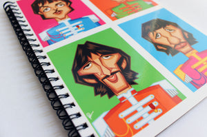 The Beatles Caricature Art Cover Notebook by Prasad Bhat