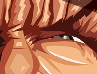 Clint Eastwood Framed Poster by Prasad Bhat. Image shows his sharp squinted eye and the details of wrinkles around it.