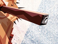 Clint Eastwood Framed Poster by Prasad Bhat. Image shows zoomed in details of his cigarette.