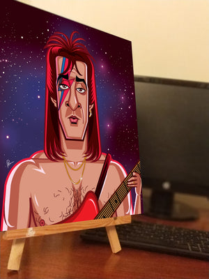 Sanjay Dutt's caricature art tribute in David Bowie Style by Prasad Bhat