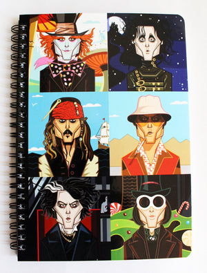 Johnny Depp Art Cover Notebook by Prasad Bhat