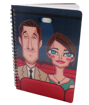 Beautiful 3D lenticular print of La La Land on Wiro Bound Diary from Graphicurry. Exclusive artwork by Prasad Bhat showing both the main characters in a 3d Illustration.