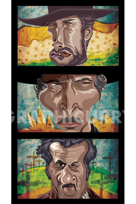 The Good, The Bad And The Ugly Wall Art by Graphicurry