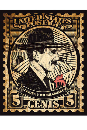 I Drink Your Milkshake Stamp Wall Art by Graphicurry