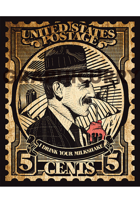 I Drink Your Milkshake Stamp Wall Art by Graphicurry