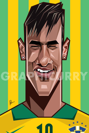 Neymar Wall Art by Graphicurry