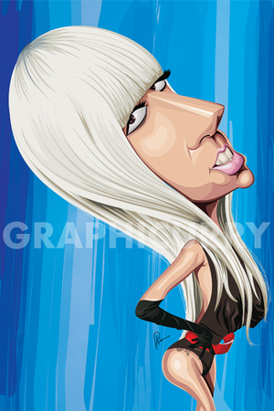 Lady Gaga Wall Art by Graphicurry