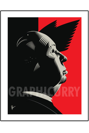 Hitchcock Wall Art by Graphicurry