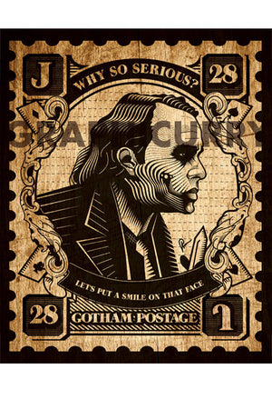 Why So Serious Stamp Wall Art by Graphicurry