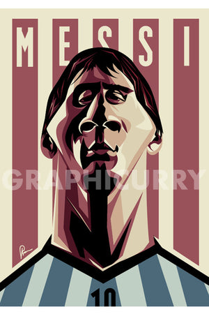 Messi Wall Art by Graphicurry