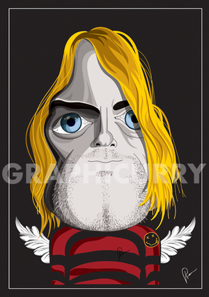 Cobain Wall Art by Graphicurrry