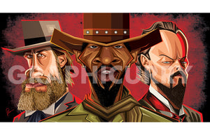 Django Tribute Wall Art by Graphicurry
