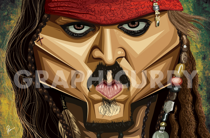 Jack Sparrow Wall Art by Graphicurry