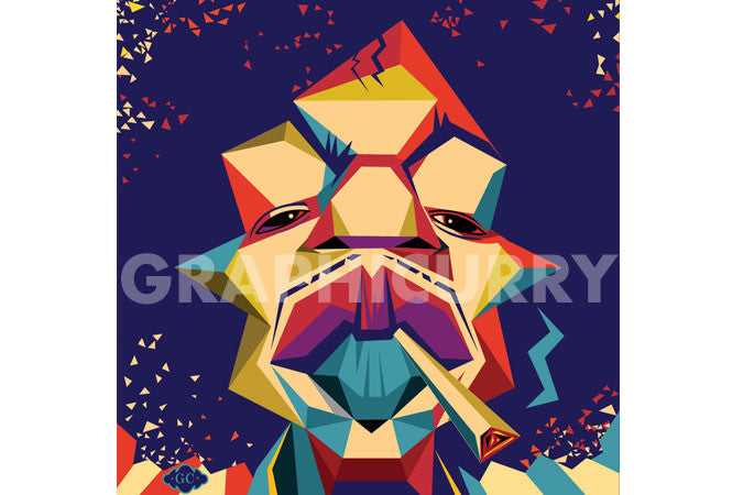 Jimi Hendrix SquarePop Art by Graphicurry