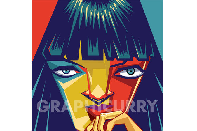 Mia SquarePop Art by Graphicurry