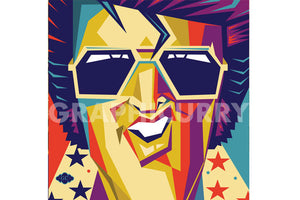 Elvis SquarePop Art by Graphicurrry