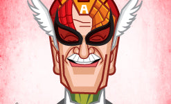 caricature tribute to Stan Lee, the father of Marvel