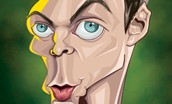 Sheldon Caricature by Graphicurry