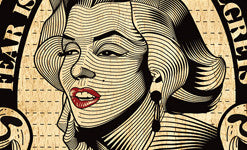 Monroe Stamp Wall Art by Graphicurry