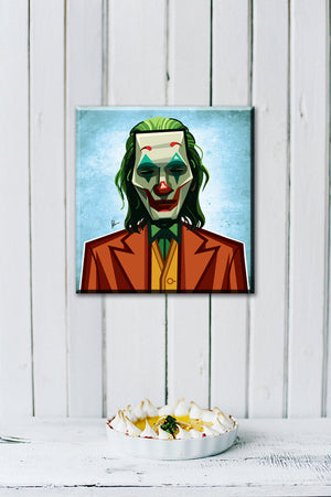 Joker Caricature Laminate Wall Art